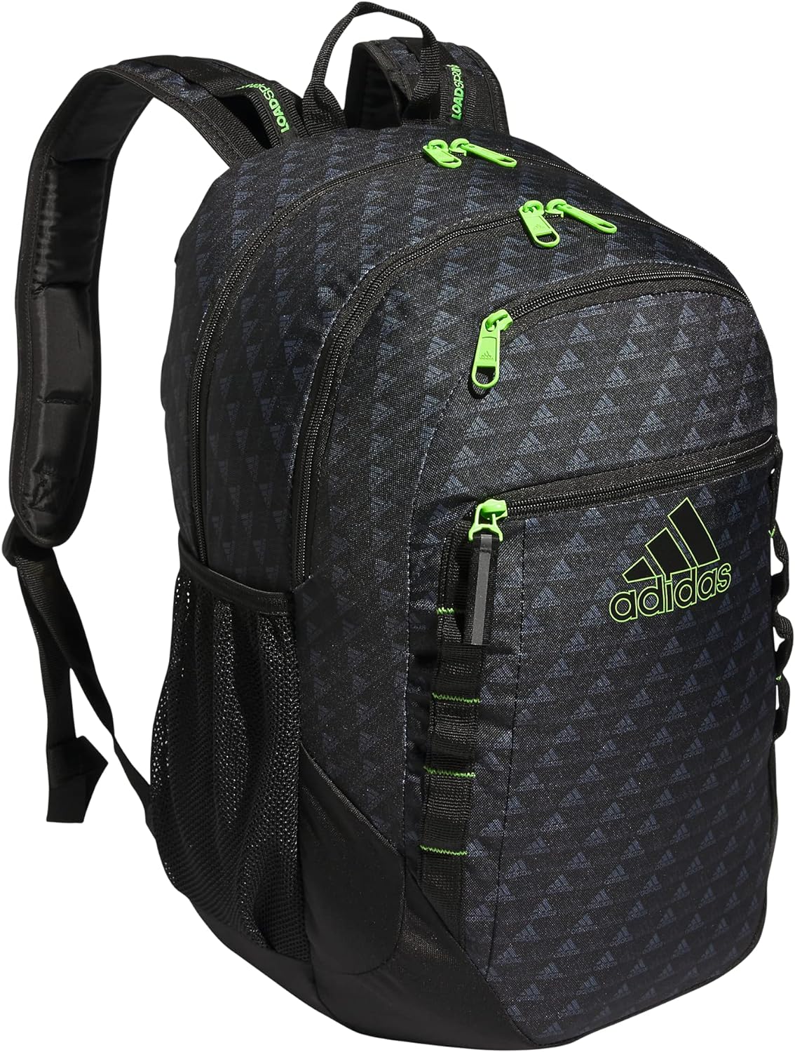 Adidas Excel 6 Backpack BOS Mini Monogram Black/Lucid Lime Green $27