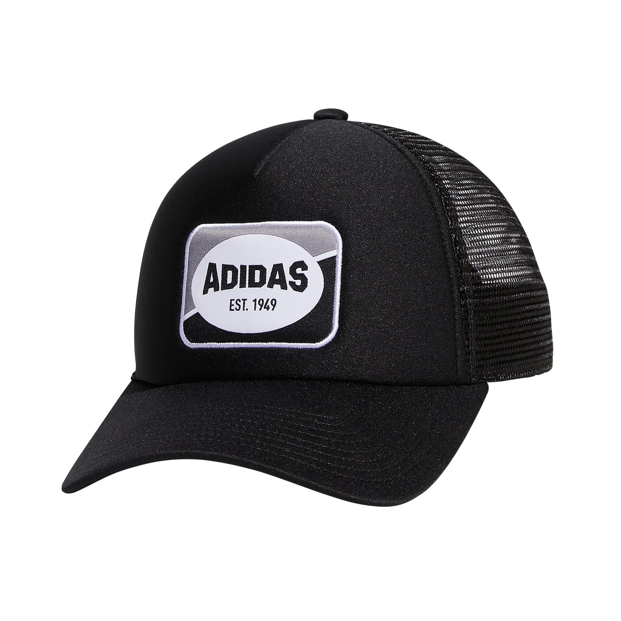 Adidas Foam Front Snapback Adjustable Fit Trucker Hat Black, One Size $9.10 Free Shipping w/ Prime or on $35