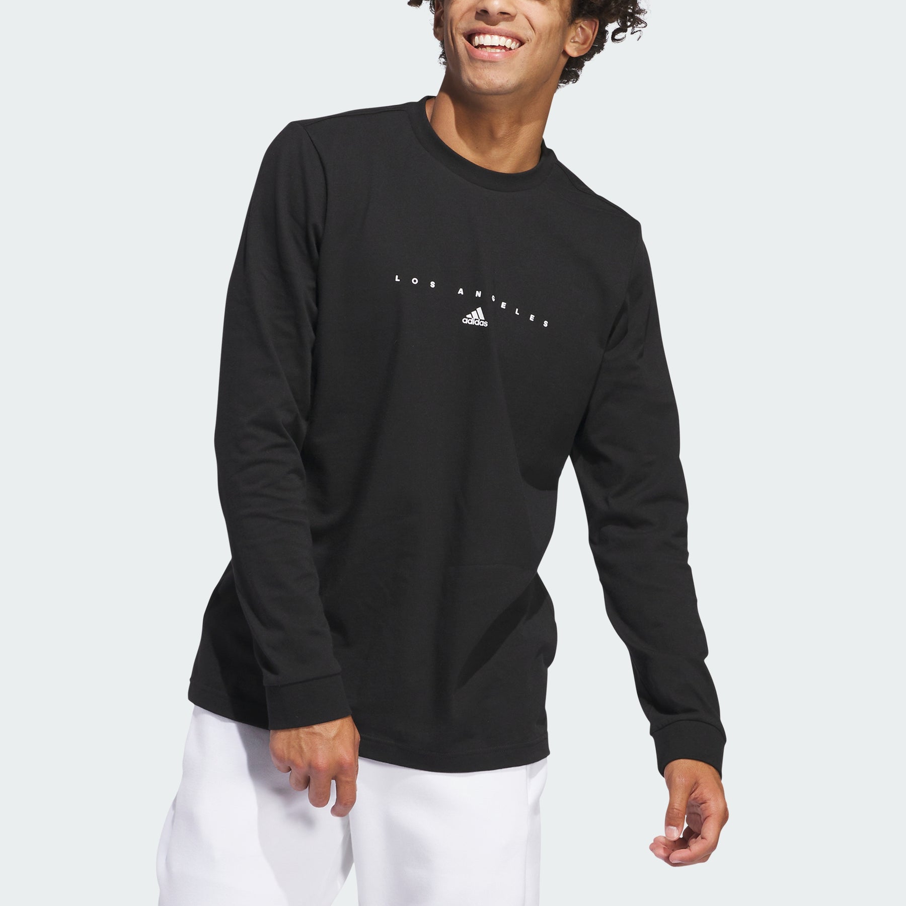 adidas Mens Graphic Long Sleeve T-Shirt LA or NY $9 Free Shipping