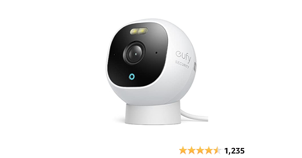 Eufy Security Outdoor Cam E210, All-in-One Security Camera with 1080p Resolution, Spotlight, Color Night Vision, No Mont